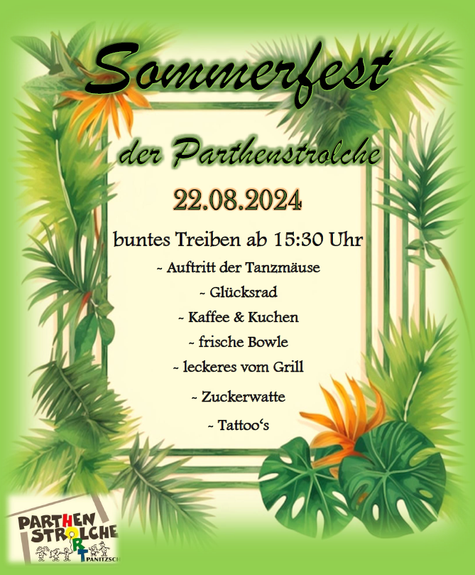 Sommerfest bei den Parthenstrolchen @ Hort Parthenstrolche